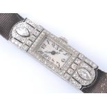 CH MEYLAN, SWISS LADIES PLATINUM AND DIAMOND DRESS WATCH