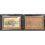 Two late 19th / early 20th Century American watercolour paintings on paper, one depicting a military