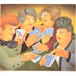 A limited edition Beryl Cook signed print entitled ' A Full House '. Limited to 650 copies. The
