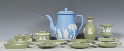 A collection of 20th Century Wedgwood jasperware ceramic to items to include a selection of