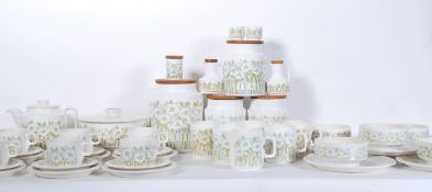 A collection of retro 20th Century  Hornsea ' Fleur ' pattern dinner service and kitchen storage