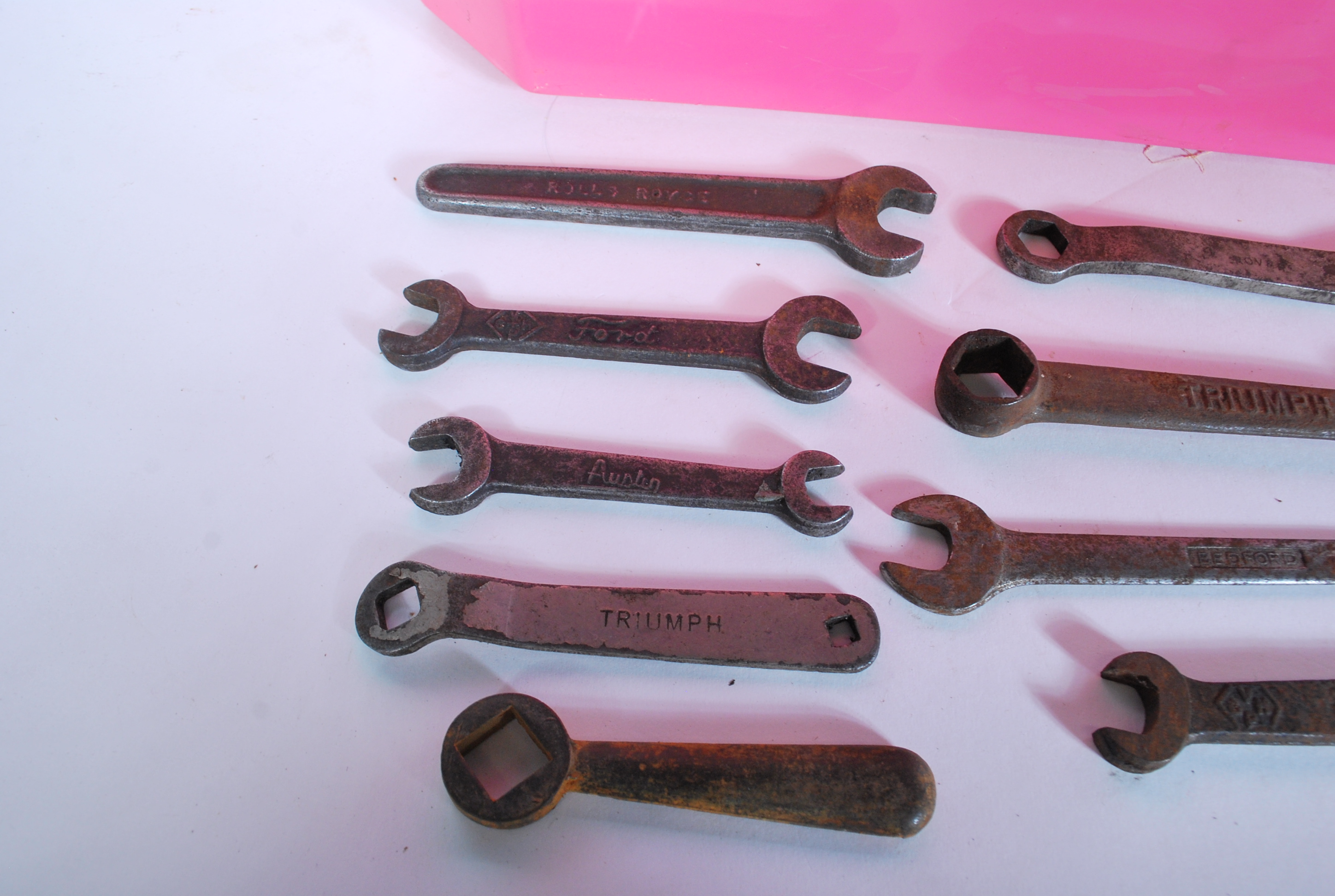A good collection of vintage 20th Century motor vehicle manufacturer's spanners. Names including - Image 2 of 7