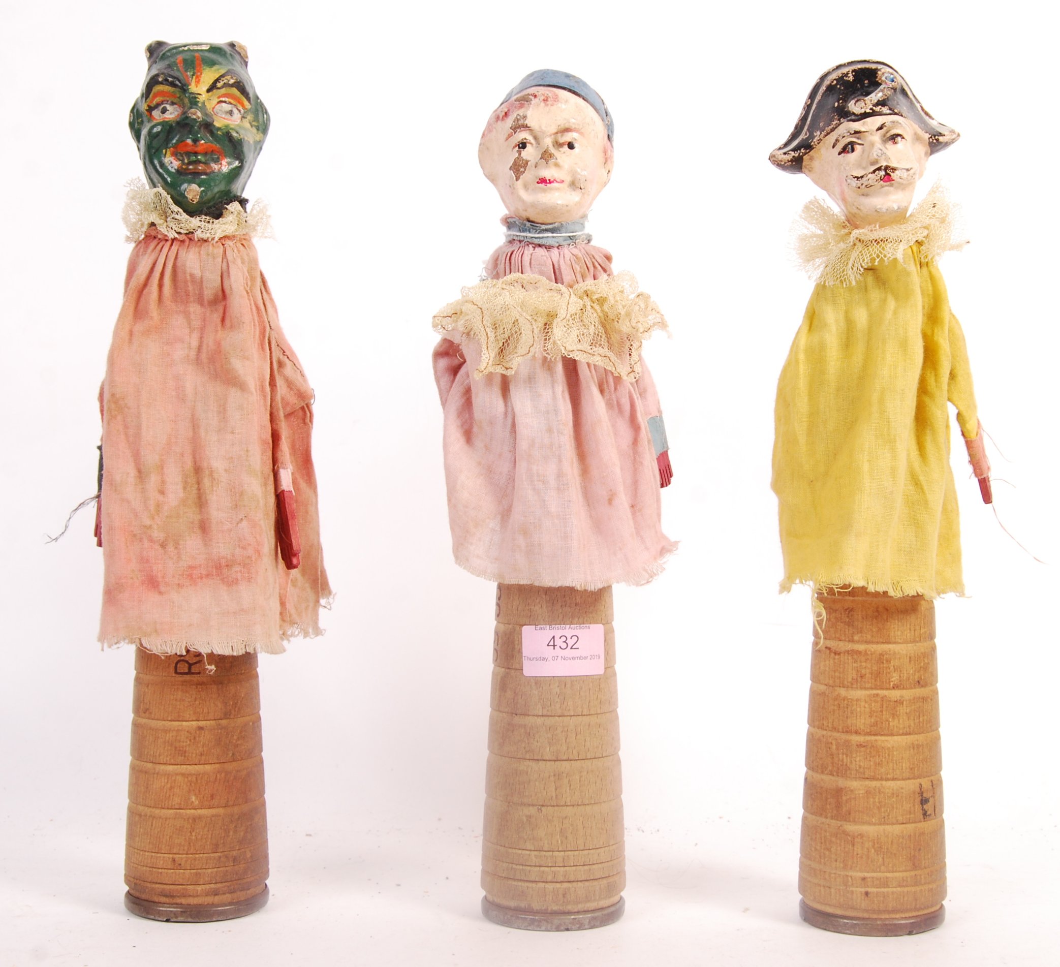 COLLECTION OF 3X PAPIER MACHE PUPPETS