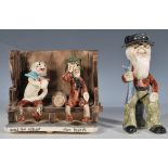 Will Young pottery  - Widecombe Devon - Two 20th Century pottery figurines to include ' Uncle Tom
