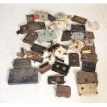 A collection of vintage 20th Century architectural door locks of varying sizes and designs. Some
