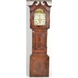 A 19th century Victorian North Country by W Verity of Rothwell painted face 8 day longcase clock.