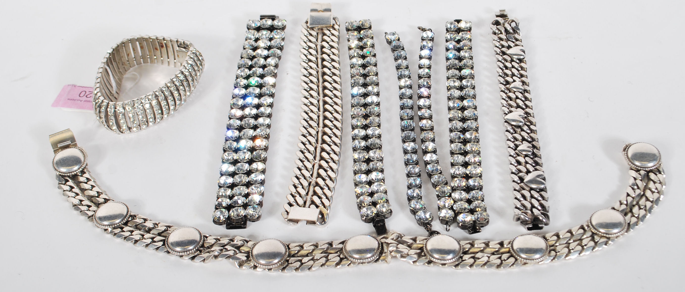 A selection of Butler and Wilson fashion jewellery to include a white metal flat link collar