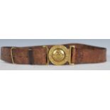 A vintage 20th Century leather and brass belt for 'The Boys Brigade B B Steadfast' moulded on the