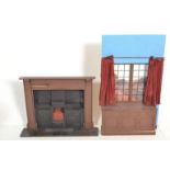 A pair of 20th Century shop display / salesmen / apprentice pieces one of a low sideboard having