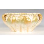 A mid 20th Century vintage retro Royal Worcester bowl relief moulded with foliate banana leaf