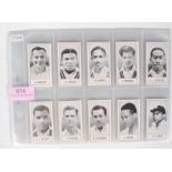 Barratt & Co candy cigarette cards - A full set of 28 series B Test Cricketers 1957. All cards in