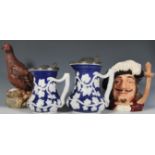 A selection of ceramics to include a Royal Doulton Porthos character jug, a Royal Doulton Matthew