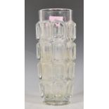 A vintage retro 20th Century studio glass Sklo Union Libochovice Glassworks lens vase by Frantisek