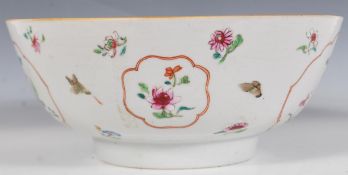 An 18th Century Chinese Qing dynasty porcelain centrepiece footed bowl having a white ground with