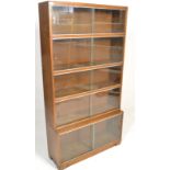 2 mid century  lawyers mahogany stacking bookcase