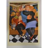 A limited edition Beryl Cook signed print entitled ' Shall We Dance '. Limited to 650 copies. The