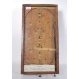 A vintage early 20th Century oak cased table top 'Home Automatic Amusement Pin Table'/ pinball