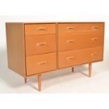 Stag C Range - A retro 20th Century light oak chest of drawers / sideboard / credenza having three
