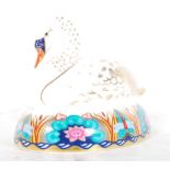 A Royal Crown Derby large  paperweight ' Swan ', date code for 1996, printed marks to base with gold