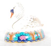 A Royal Crown Derby large  paperweight ' Swan ', date code for 1996, printed marks to base with gold