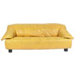 ORIGINAL LIGNE ROSET MUSTARD LEATHER SOFA SETTEE