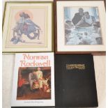 Norman Rockwell- Two books covering art work from Norman Rockwell with multiple coloured