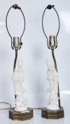 A pair of early 20th Century Chinese blanc de chin