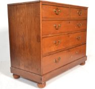A good solid mahogany 19th Century Victorian two over three chest of drawers with short and deep