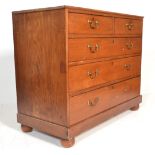 A good solid mahogany 19th Century Victorian two over three chest of drawers with short and deep