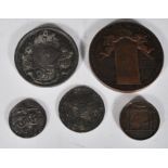 A collection of commemorative medallions dating from the 19th Century to include a large bronze A