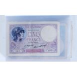 A large collection of 20th Century and WWII second world war era world bank notes to include a
