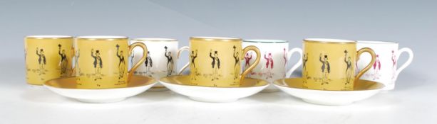 A collection of Holland & Holland gunsmiths promotional advertising porcelain coffee cups and