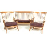 Ercol sofa suite design 1914 GD - A golden dawn Windsor Ercol sofa suite consisting of a two