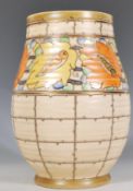An early 20th Century Art Deco vase for Crown Ducal by Charlotte Rhead in the Tarragona  pattern