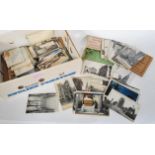 A collection of vintage used envelopes and postcar