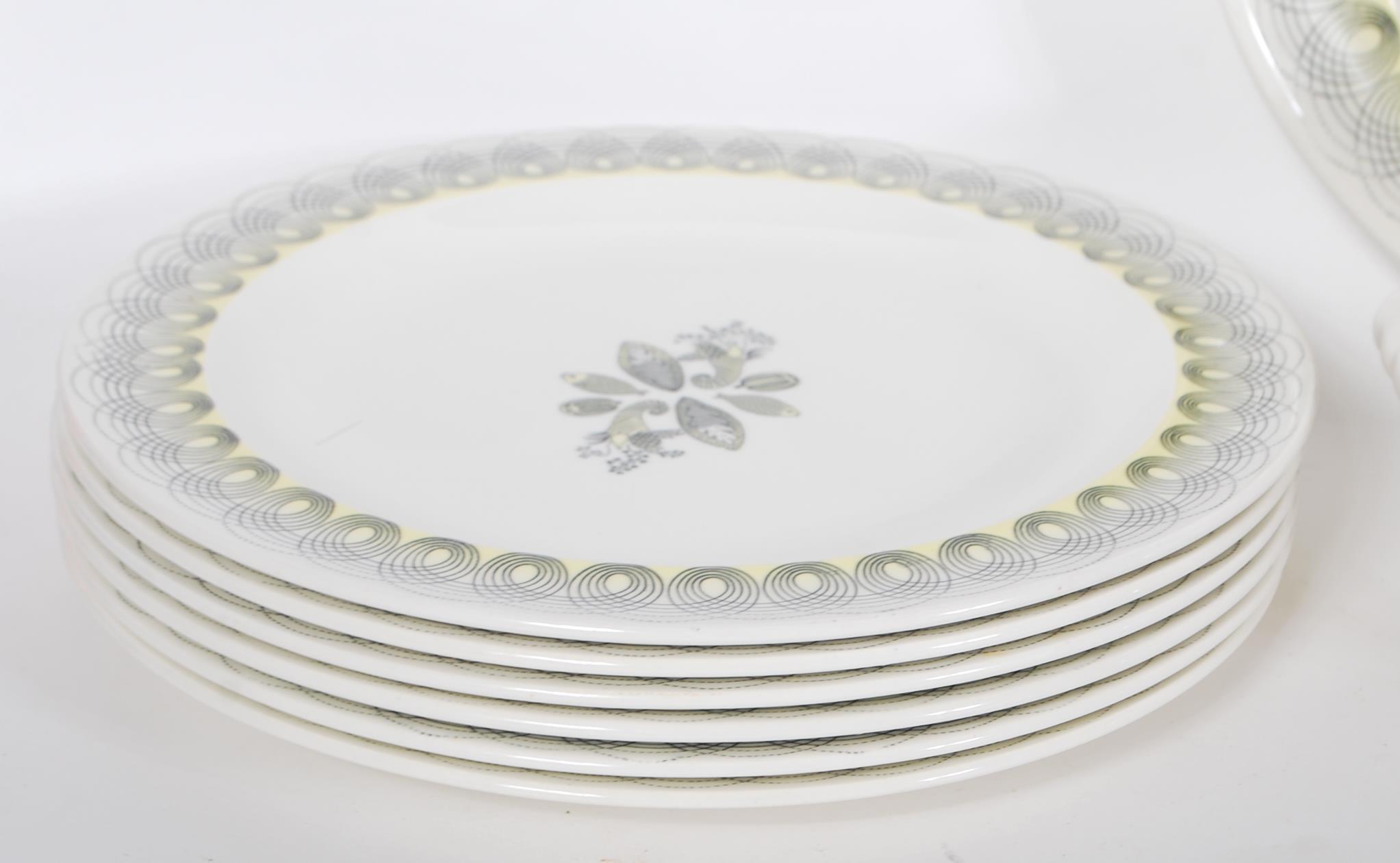 A vintage retro Wedgwood Harvest Festival pattern dinner service designed by Ravilious having yellow - Image 2 of 10