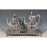A vintage 20th Century good quality Sheridan silver plated on copper five piece service,