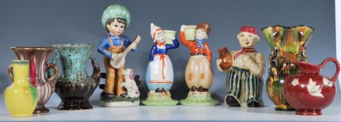 A collection of retro 20th Century West German pots / vases of various designs together with a