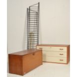 A vintage retro 20th Century Staples teak 'Ladderax' wall unit, designed by Robert Heals for
