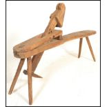A 19th Century pine wood shaving horse industrial