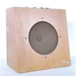 A mid Century retro G&S Electronic Equipment oak cased speaker having central mesh facia with dial