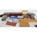 A collection of vintage mid 20th Century vanity / accessories to include cased manicure sets, pen