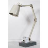 Memlite - A mid 20th Century vintage industrial workman's / factory articulated desk / table lamp