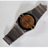 A vintage Omega Constellation Chronometer Quartz wrist watch having a gilt dial with roman