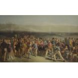 After Charles Lees R. S. A. (1800-1880) - A large golfing related coloured print titled "The Golfers