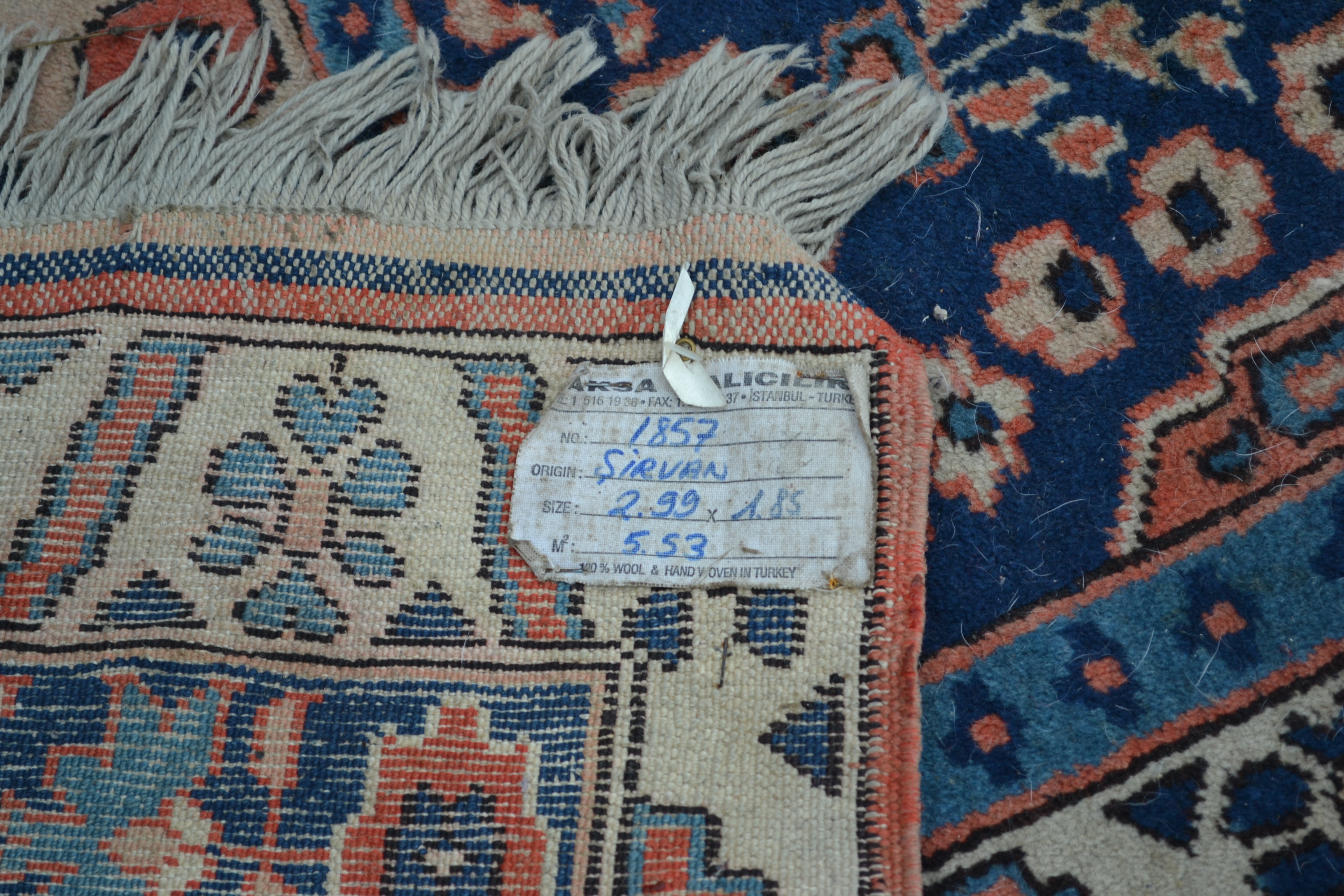 A large early to mid 20th Century woollen floor ru - Image 6 of 6