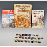 A good collection of vintage retro 20th Century Butlins enamel pin lapel badges to include seven