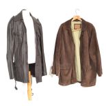 Two vintage 1970's / 80's men's jacket / coats to include a Ciro Citterio brown suede jacket (size