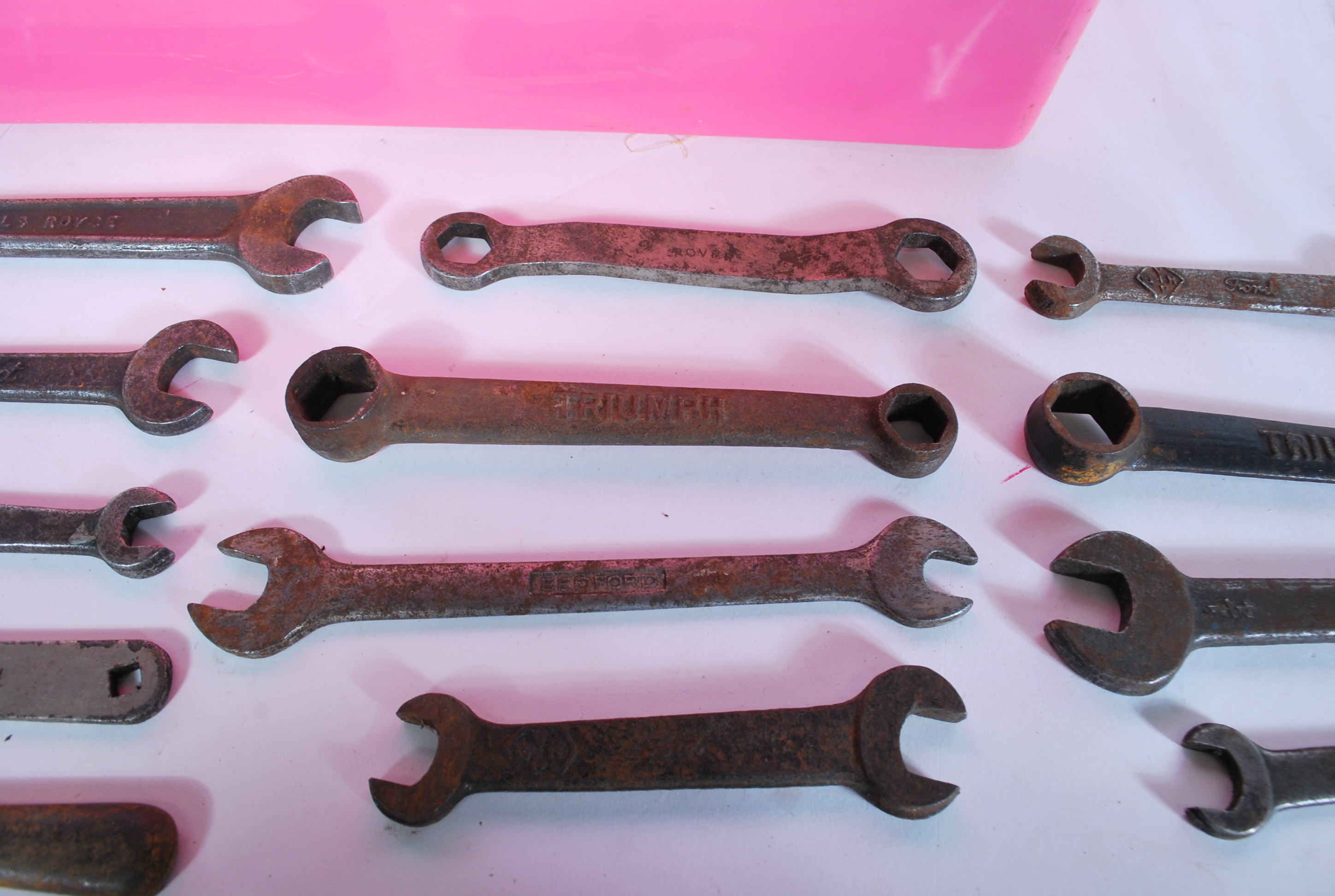 A good collection of vintage 20th Century motor vehicle manufacturer's spanners. Names including - Image 3 of 7