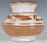 Nick Caiger-Smith for Aldermaston Pottery- A 20th Century lustre pottery vase of squat globular form